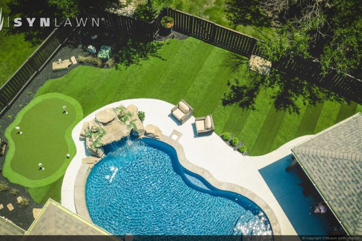 SYNLawn Bermuda residential backyard artificial grass golf putting green