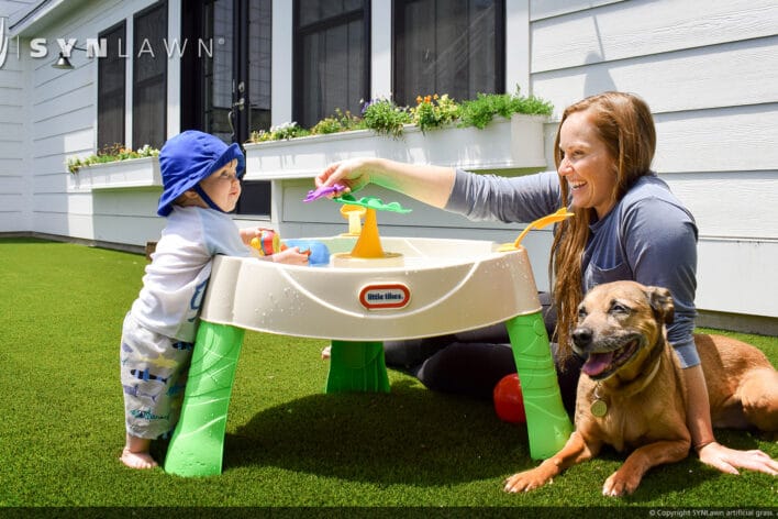 SYNLawn Bermuda pets artificial grass safe for family dogs and kids