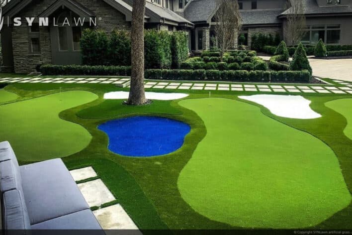 SYNLawn Bermuda residential frontyard golf putting greens